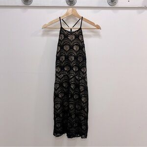 Monteau black lace dress. Like new.